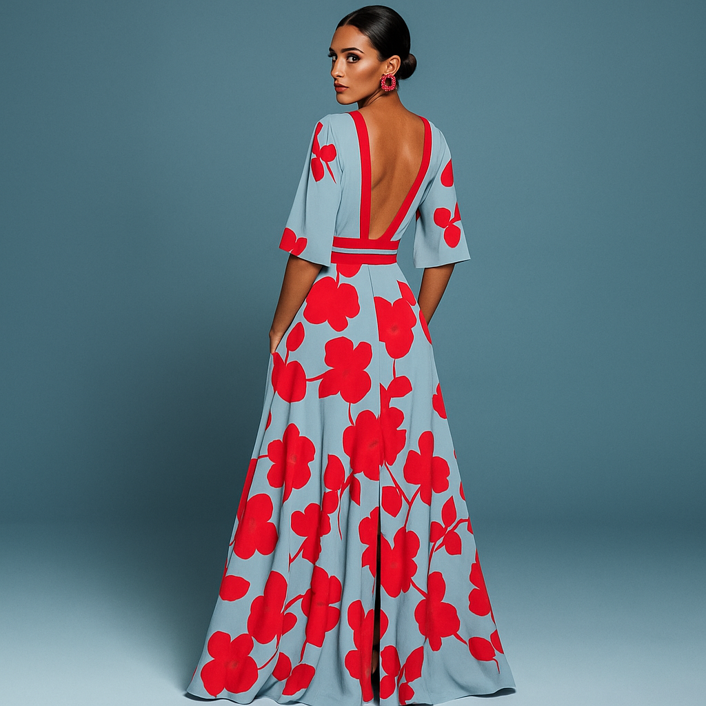 MIRIAM | Vestido Elegante de Manga Curta