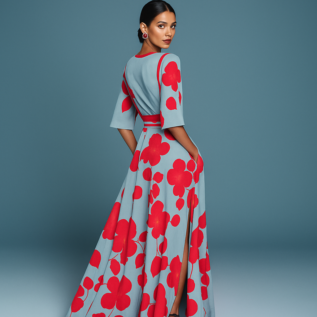 MIRIAM | Vestido Elegante de Manga Curta