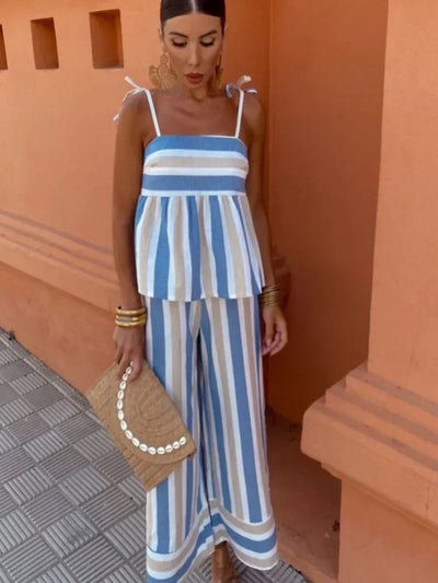 Hanne | Conjunto de calças estampadas para o verão