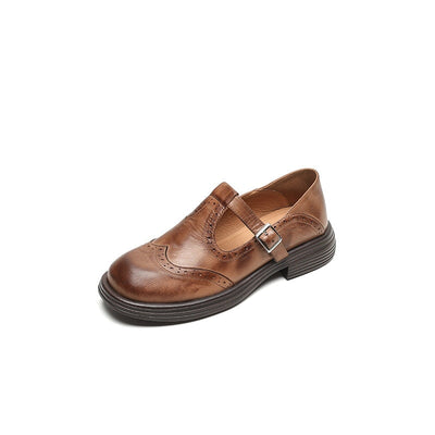 Velda - Elegantes Mary Janes em Couro