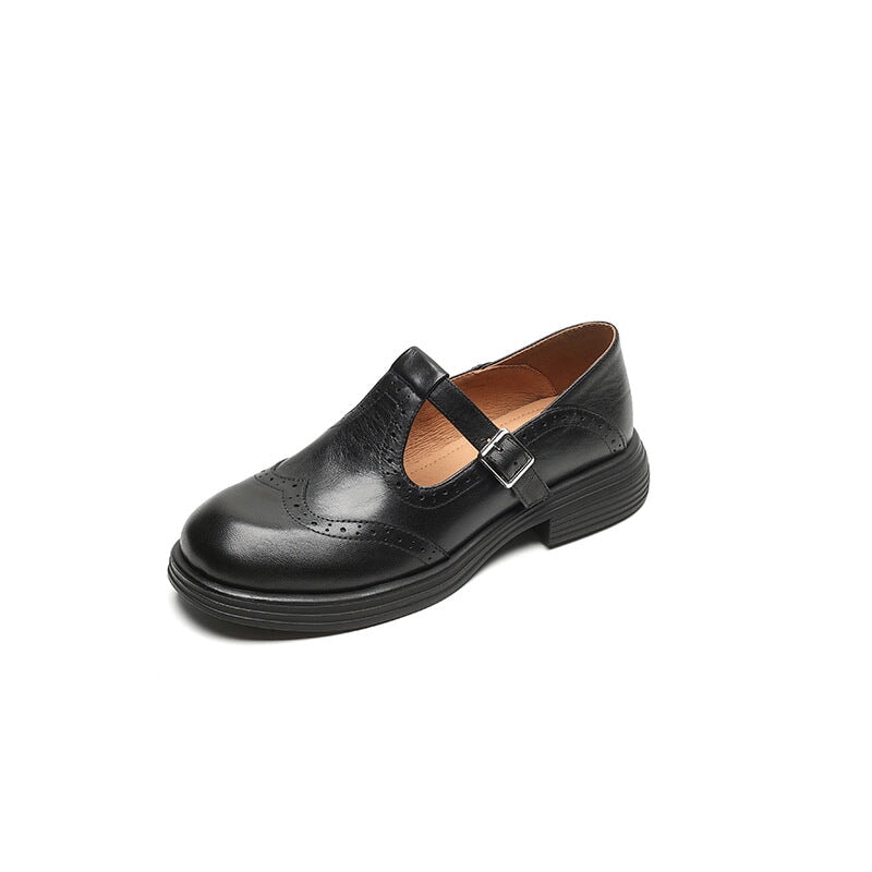 Velda - Elegantes Mary Janes em Couro