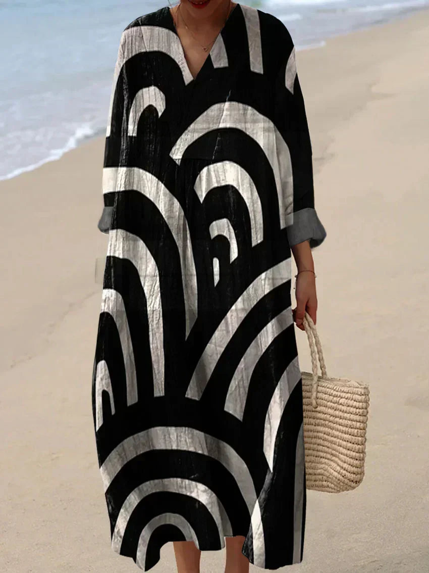 Cynthia - Vestido Estampado Brisa de Verão