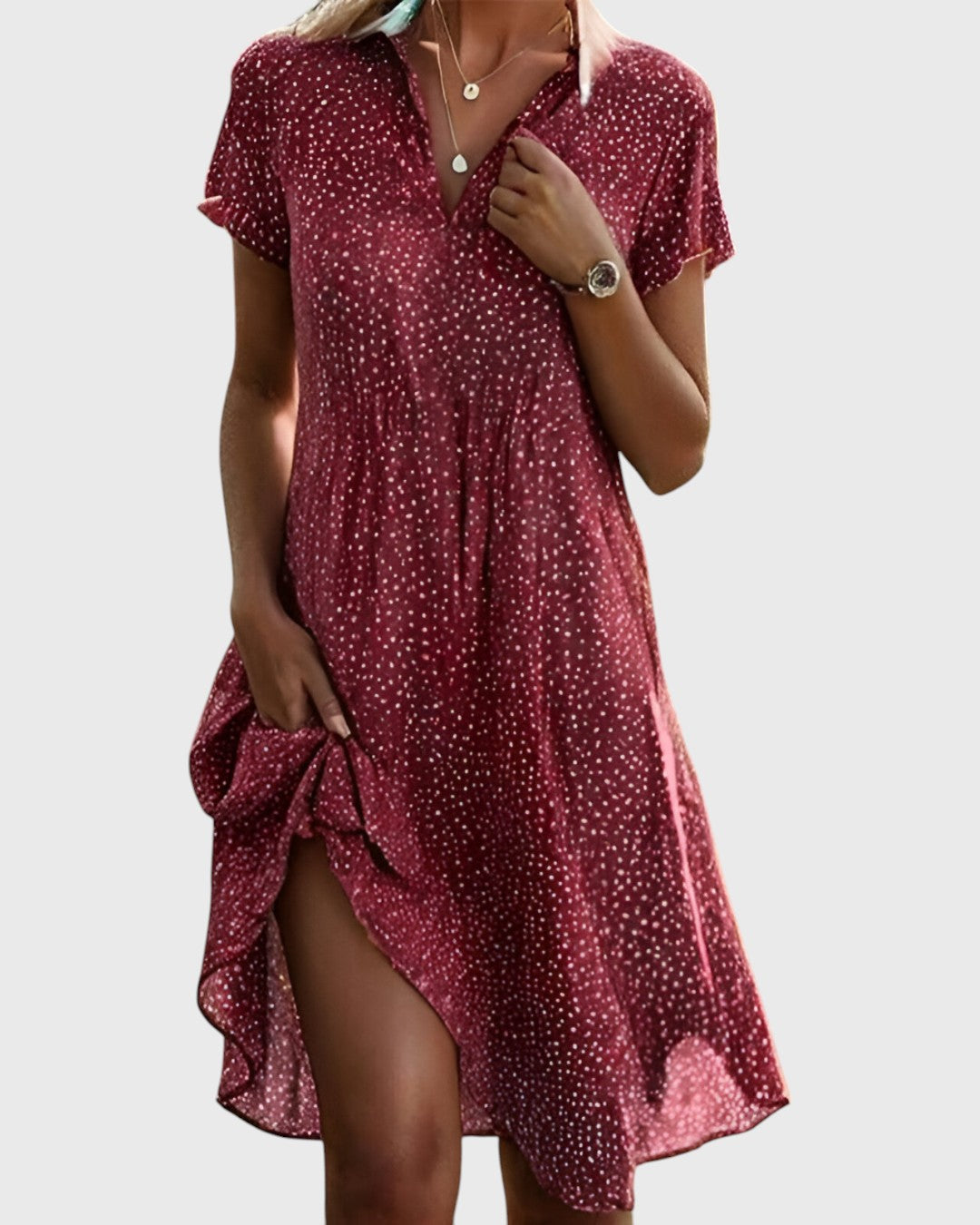 Juliette | Vestido midi de bolinhas